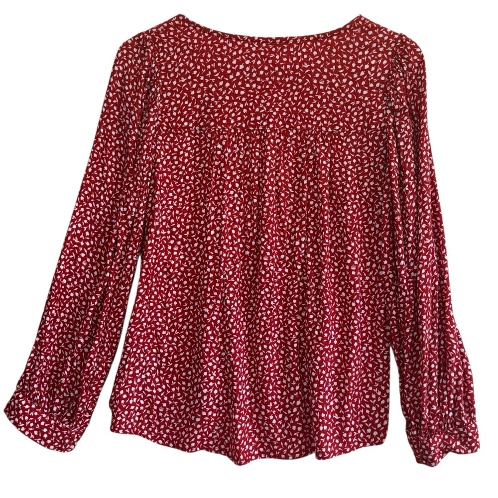 Madewell Kinston Wrap Top in Park Picnic. - Picture 6 of 11
